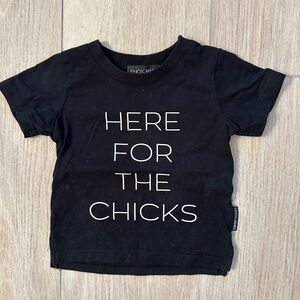 Lenox Black Short Sleeve Tee Here for the Chicks